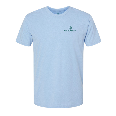 Light blue tee with Ocearch logo on left chest