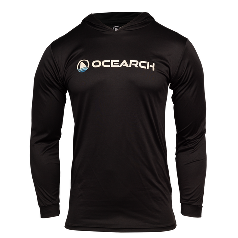 Black Performance Hoodie with OCEARCH logo on front