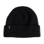 Rear view of black cuffed beanie