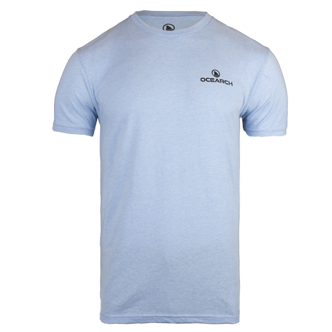 Light blue tee with OCEARCH logo on left chest