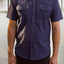 Man in paradise dark blue pattern buttondown