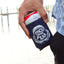 person holding drink in OCEARCH 12 OZ Can Cooler