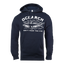 Navy blue hoodie with white shark graphic design with text "OCEARCH DON'T FEAR THE FIN"