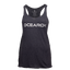 Ladies vintage navy racerback tank with "OCEARCH" text on front