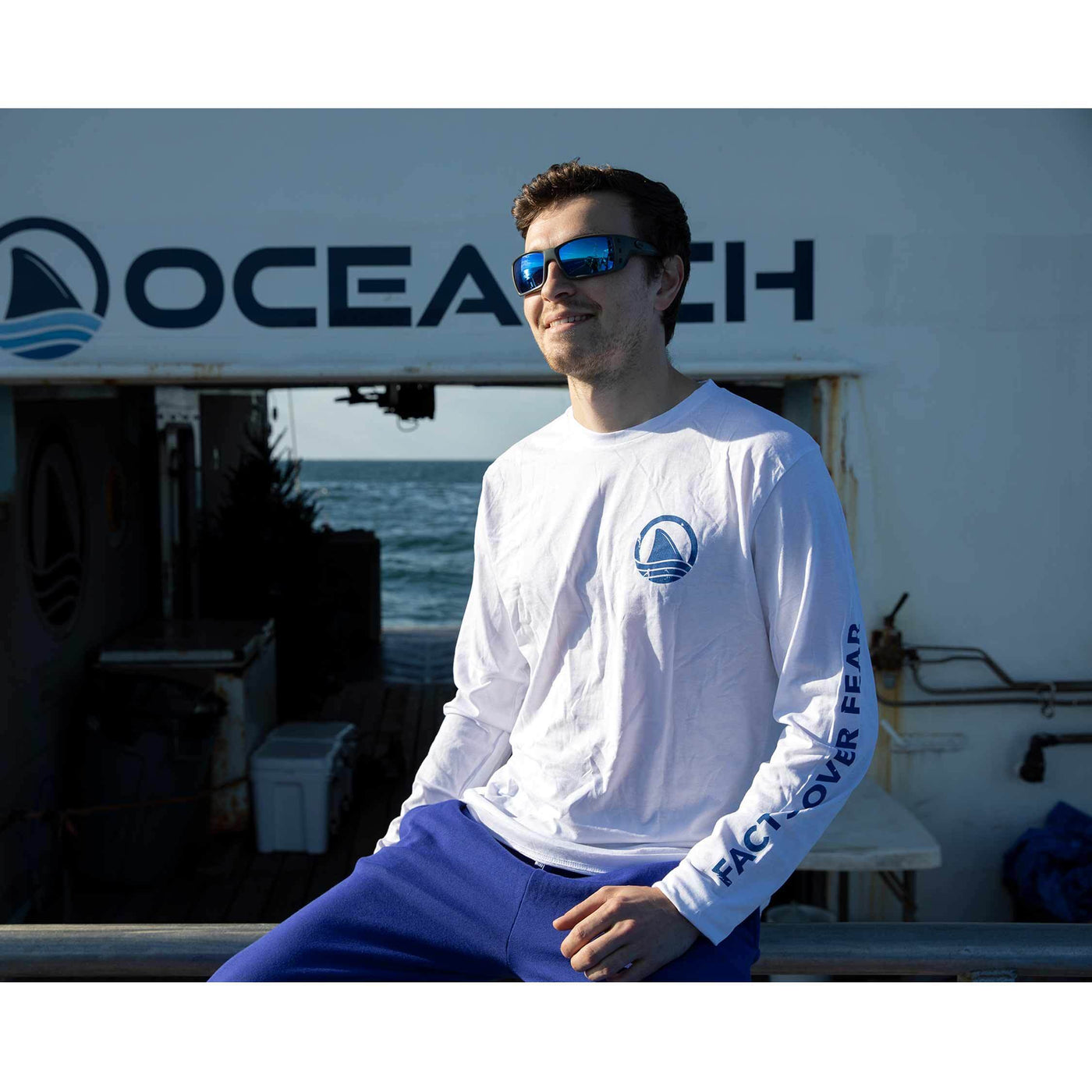 MV Ocearch Shark Ship Long Sleeve Shirt