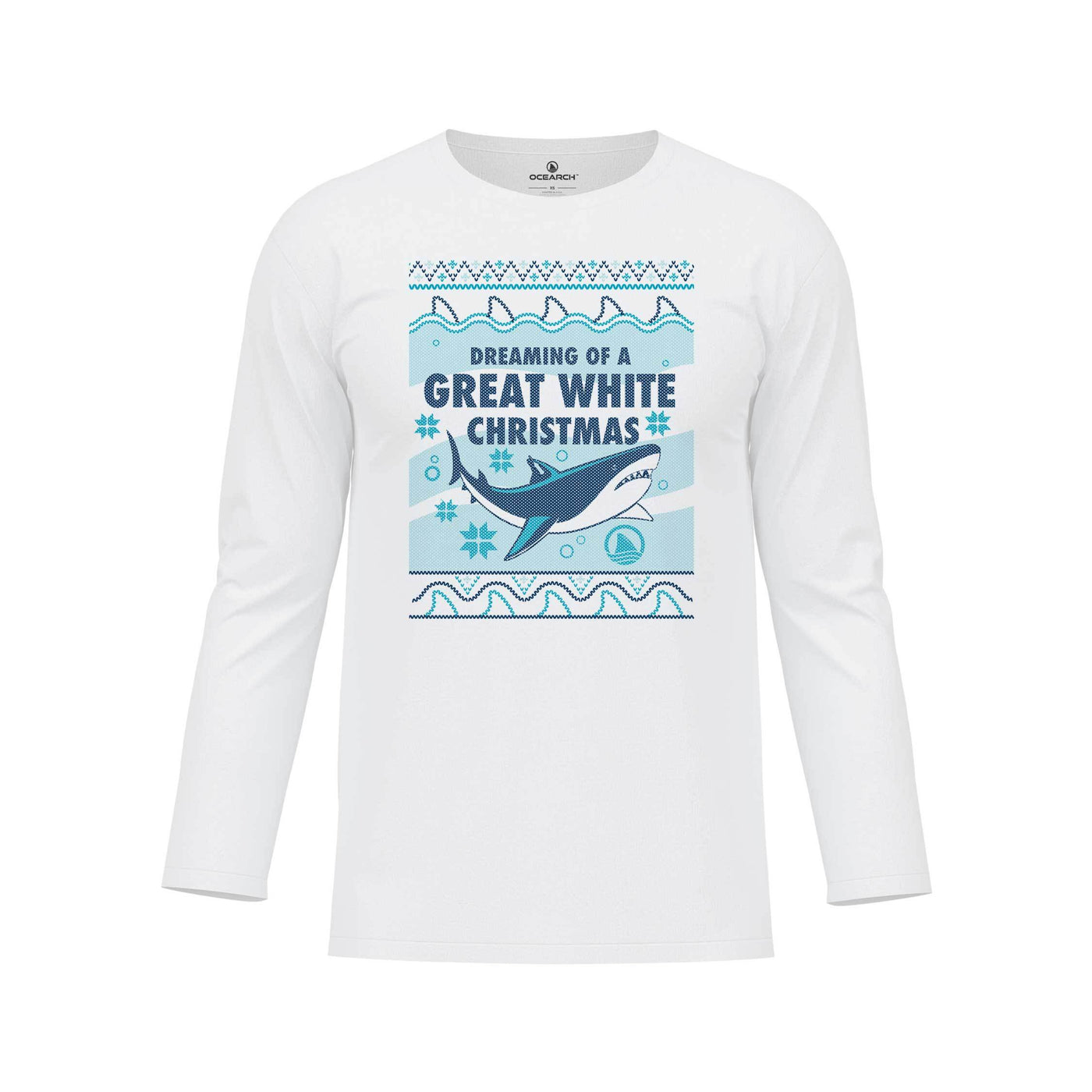 OCEARCH Great White Christmas Long Sleeve Shirt | Official OCEARCH Store