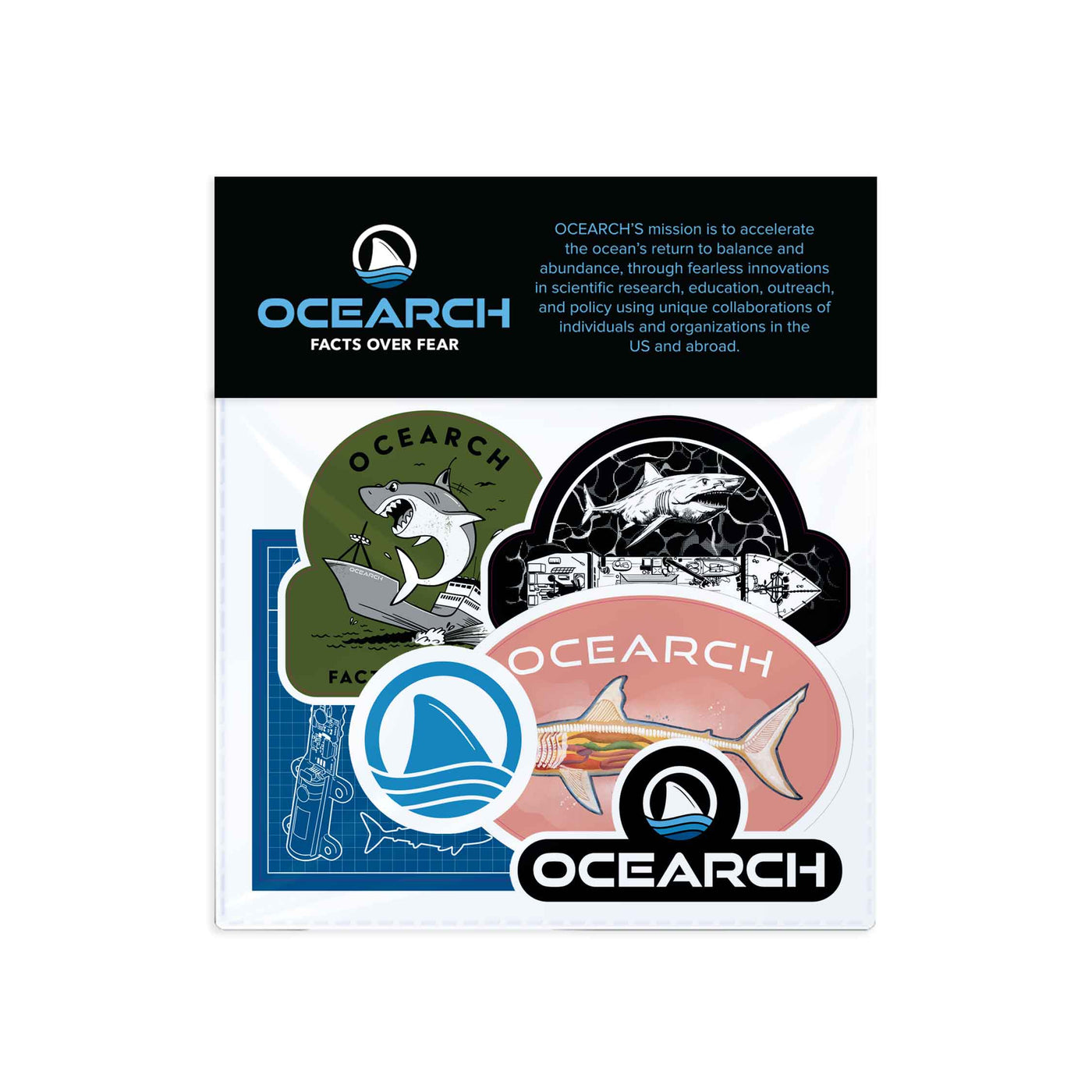 OCEARCH Sticker Pack (6 stickers) | Official OCEARCH Store