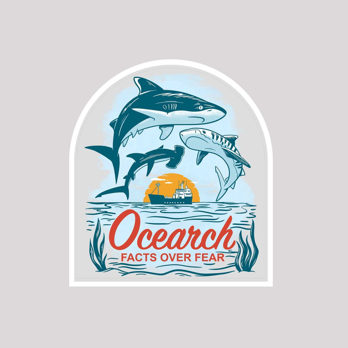 OCEARCH Retro Sharks Sticker | Official OCEARCH Store