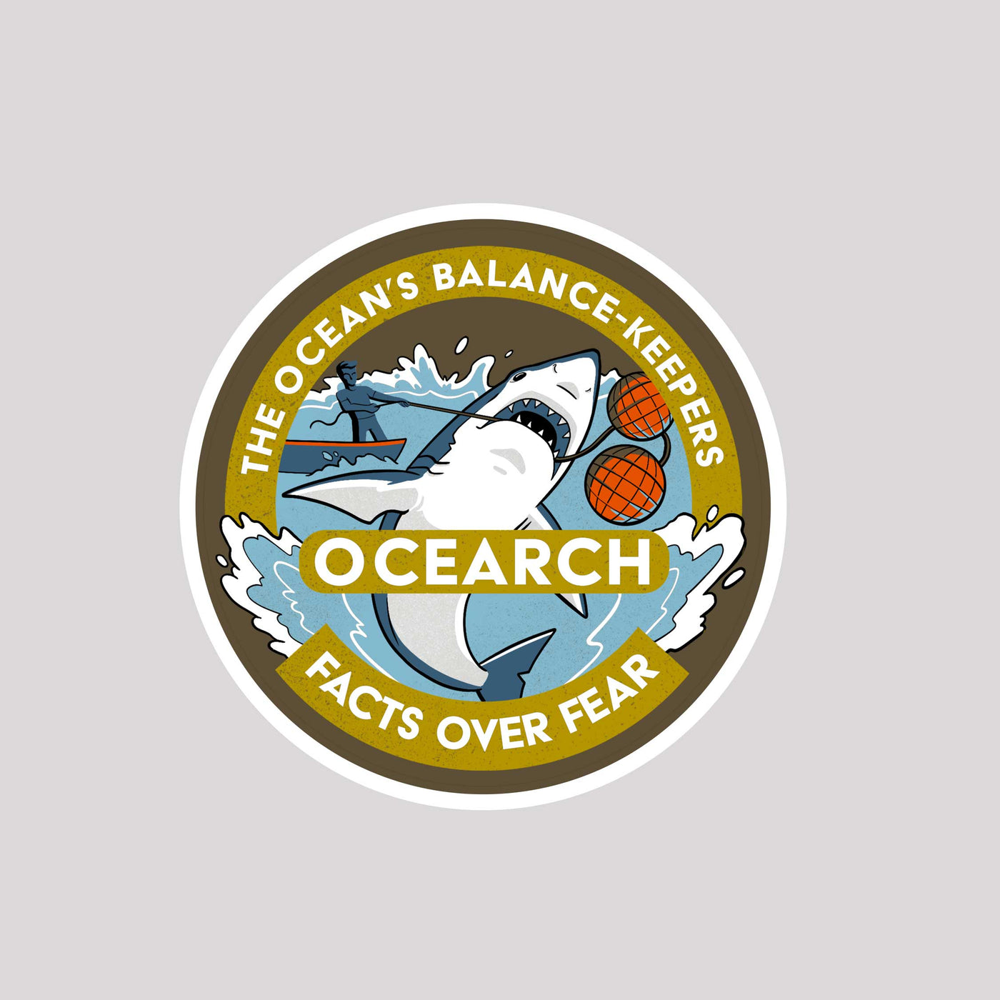 Shark Wrangler Crest Sticker | Official OCEARCH Store