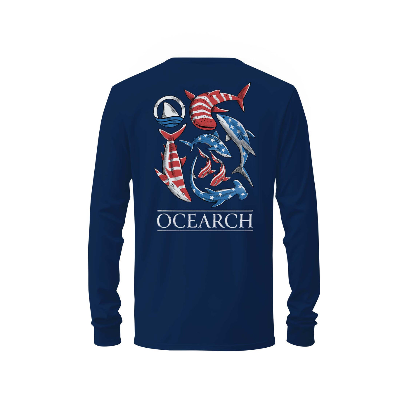 Americana Shark ECO-UPF Long Sleeve Sun Shirt | Official OCEARCH Store