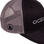 closeup of side of black/charcoal snapback showing icon Ocearch logo