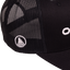 closeup of side of black snapback showing icon Ocearch logo