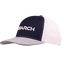 Meshback Snapback with navy front and white back and gray bill with white "OCEARCH" text on front