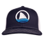 Navy hat with white meshback with icon Ocearch logo on front