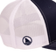 closeup of side of Navy/white snapback showing icon Ocearch logo