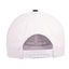 rear view of Navy/white snapback showing adjustable back