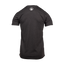 rear view of heather midnight navy tee with small icon Ocearch logo on upper back  