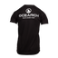 Rear view of black tee with stacked Ocearch icon logo with text "OCEARCH FACTS OVER FEAR"