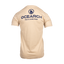 Rear view of cream tee with stacked Ocearch icon logo with text "OCEARCH FACTS OVER FEAR"