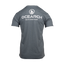 Rear view of indigo tee with stacked Ocearch icon logo with text "OCEARCH FACTS OVER FEAR"