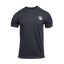 Heather Midnight Navy tee with ocearch icon logo on left chest