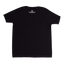 Rear view of Youth Black tee with icon Ocearch logo and "OCEARCH FACTS OVER FEAR" text on upper back