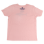 Rear view of Youth Heather Light Pink tee with icon Ocearch logo and "OCEARCH FACTS OVER FEAR" text on upper back