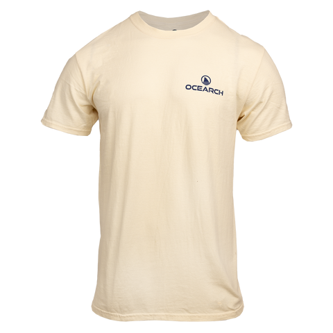 cream tee with Ocearch logo on left chest