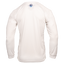 Rear view of Men's white long sleeve performance tee with Ocearch logo on upper back