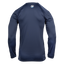 Rear view of Men's navy long sleeve performance tee with Ocearch logo on upper back