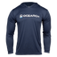 Navy Performance Hoodie with OCEARCH logo on front