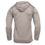 Rear view of Heather grey Performance hoodie