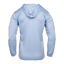 Rear view of Blue mist Performance Hoodie