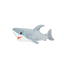 Plush shark toy on a white background