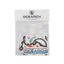 Packaged Ocearch stickers with clear plastic wrap on a white background