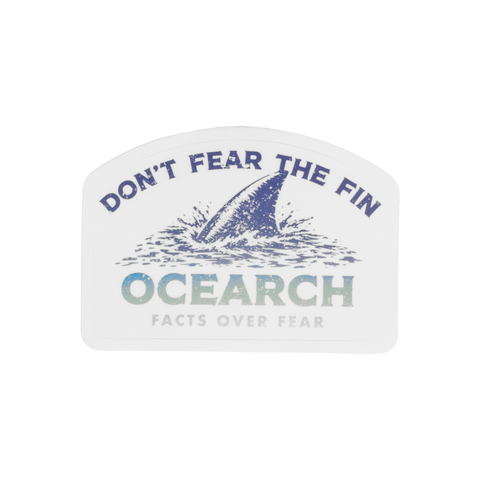 Ocearch logo with shark graphic and text 'Don't Fear the Fin' on a white background