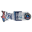 Collection of Ocearch branded stickers on a white background