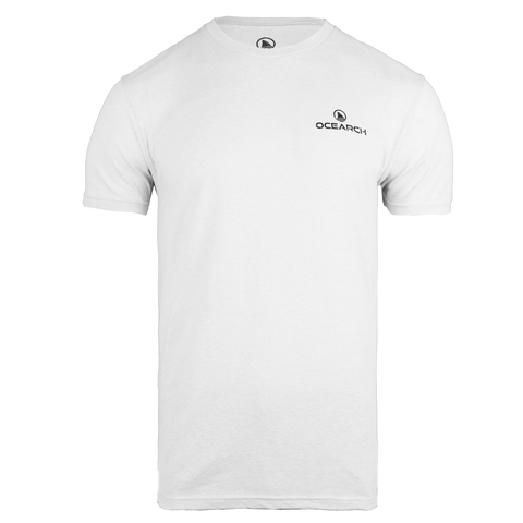 White tee with Ocearch logo on left chest