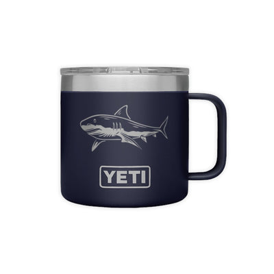 White Shark 14oz YETI Rambler® Travel Mug